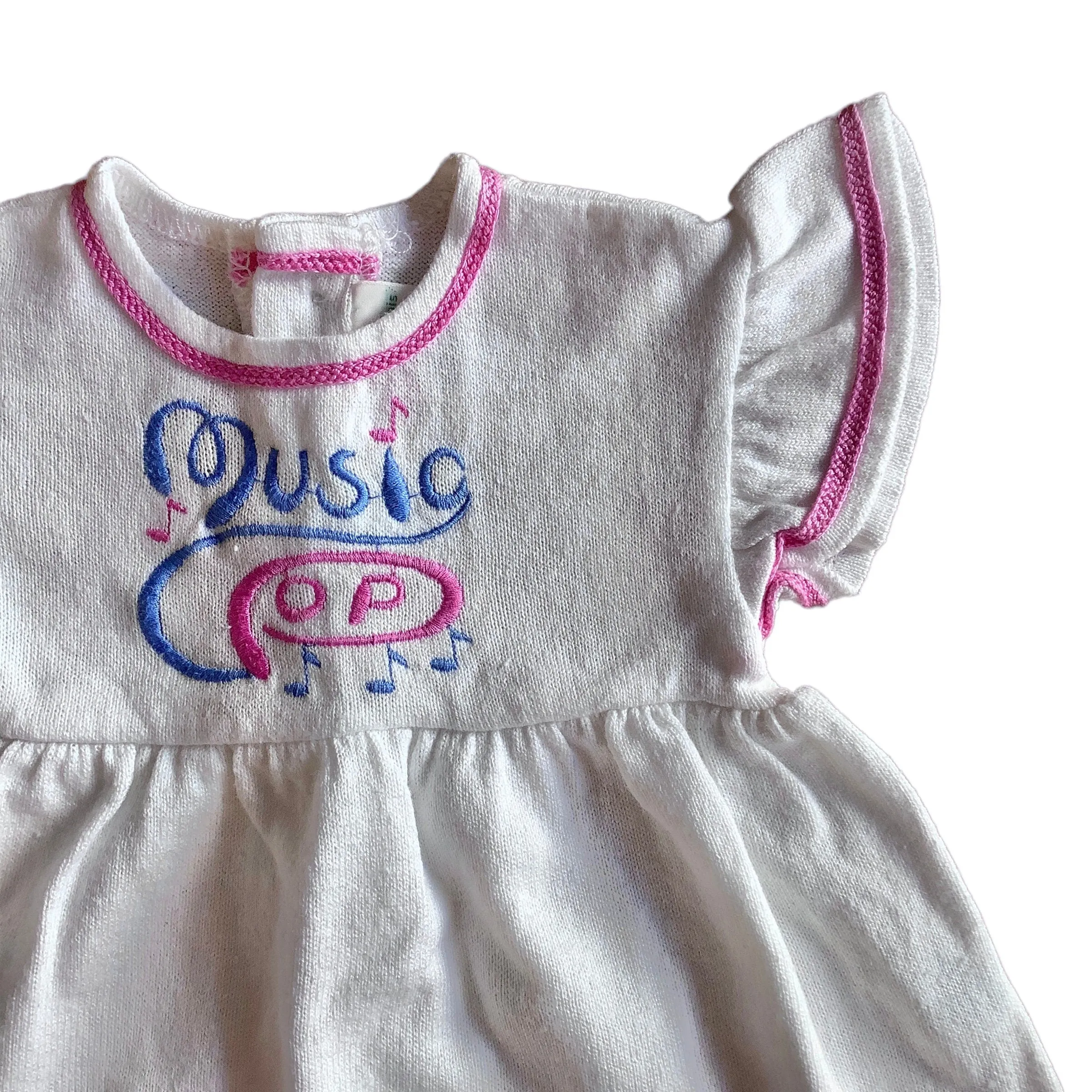 Vintage 1970s "Music Pop"  Dress 0-3 Months