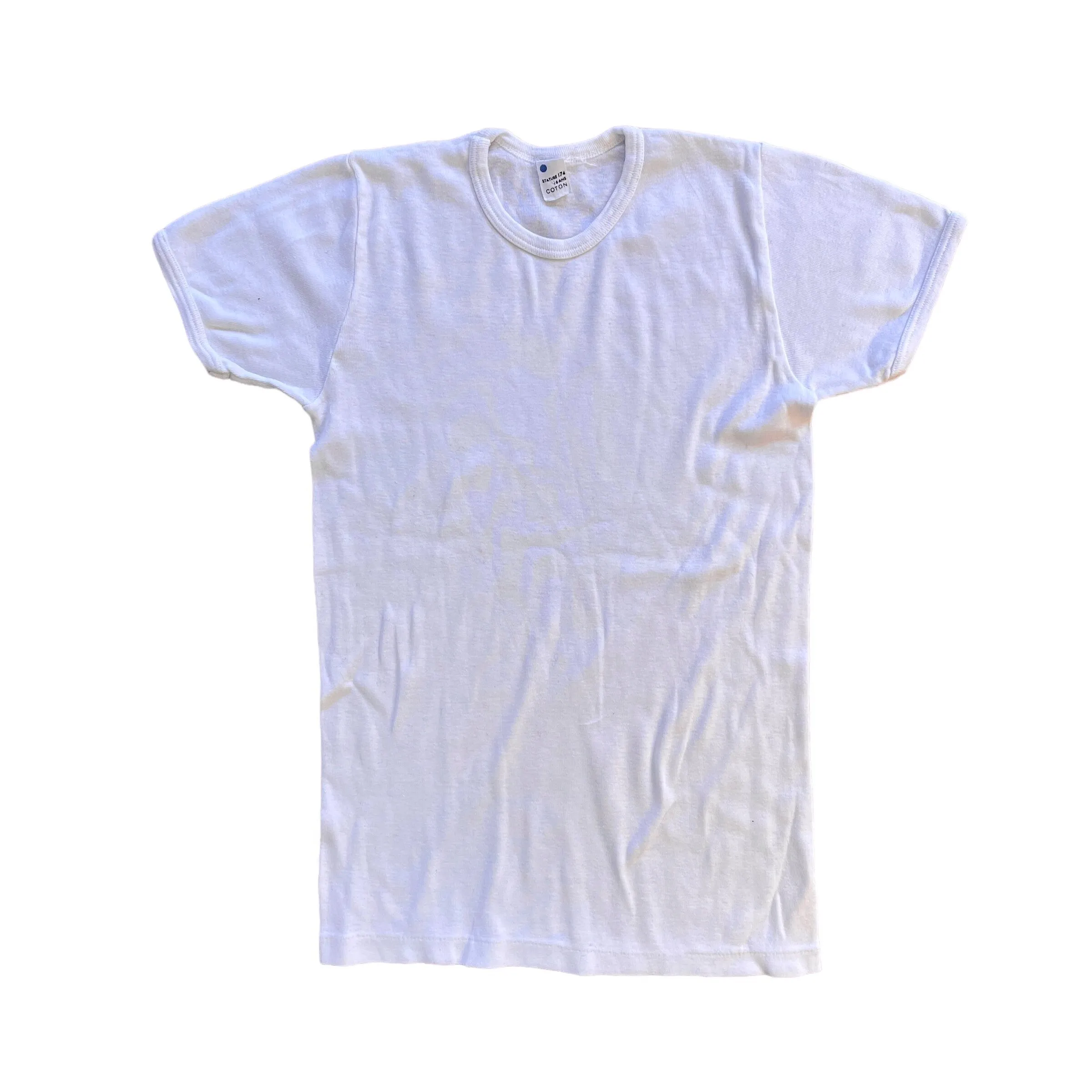 Vintage 1970s White Cotton Tee 10-12Y