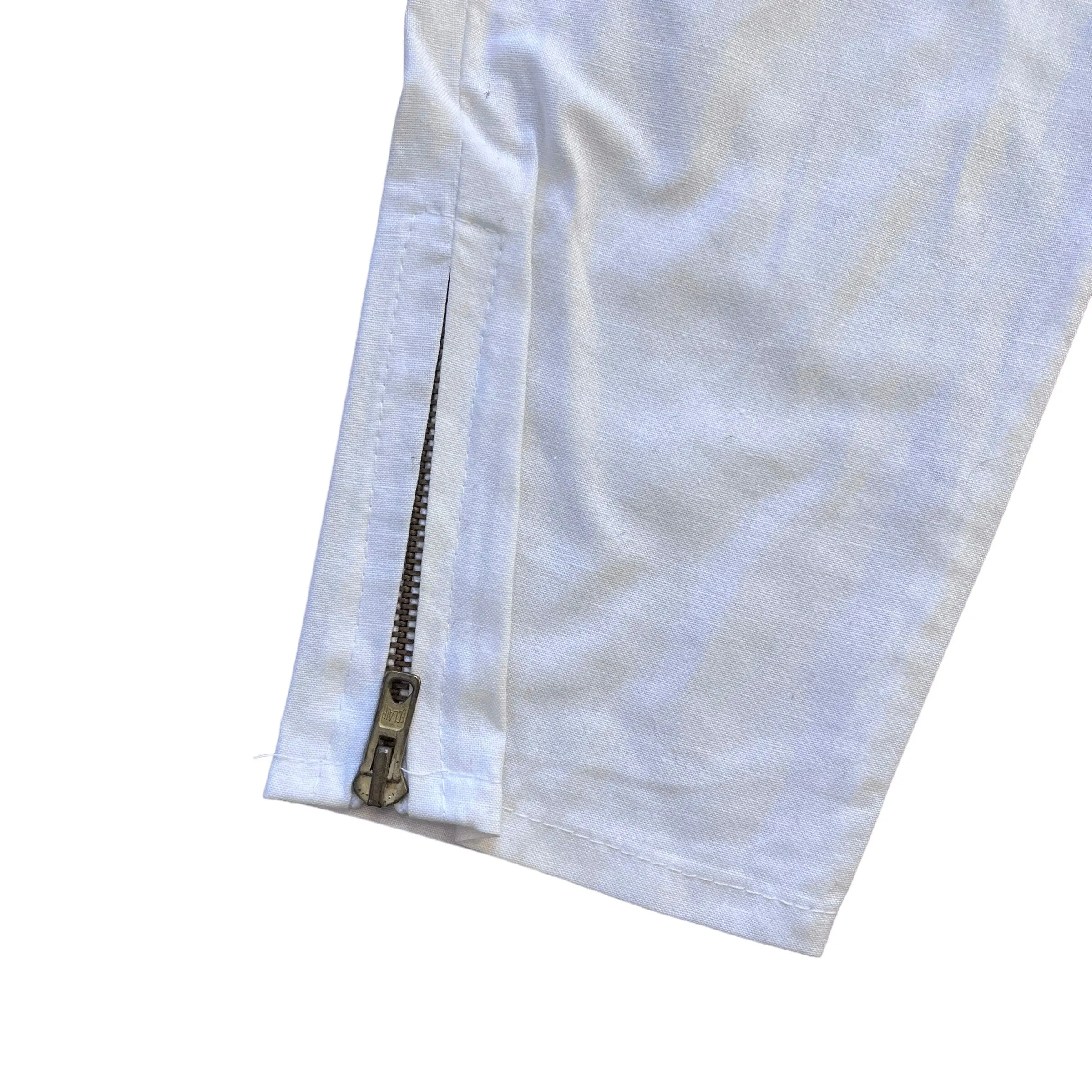 Vintage 1970s White "Cigarette" Trousers / 10-12Y