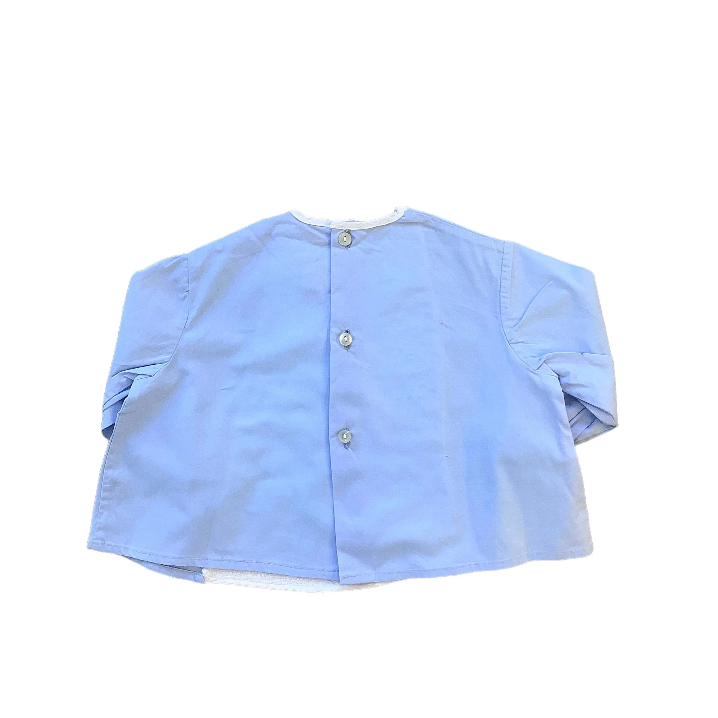 Vintage 60s Blue "Tchoo-tchoo" Top/Blouse  / 9-12 Months