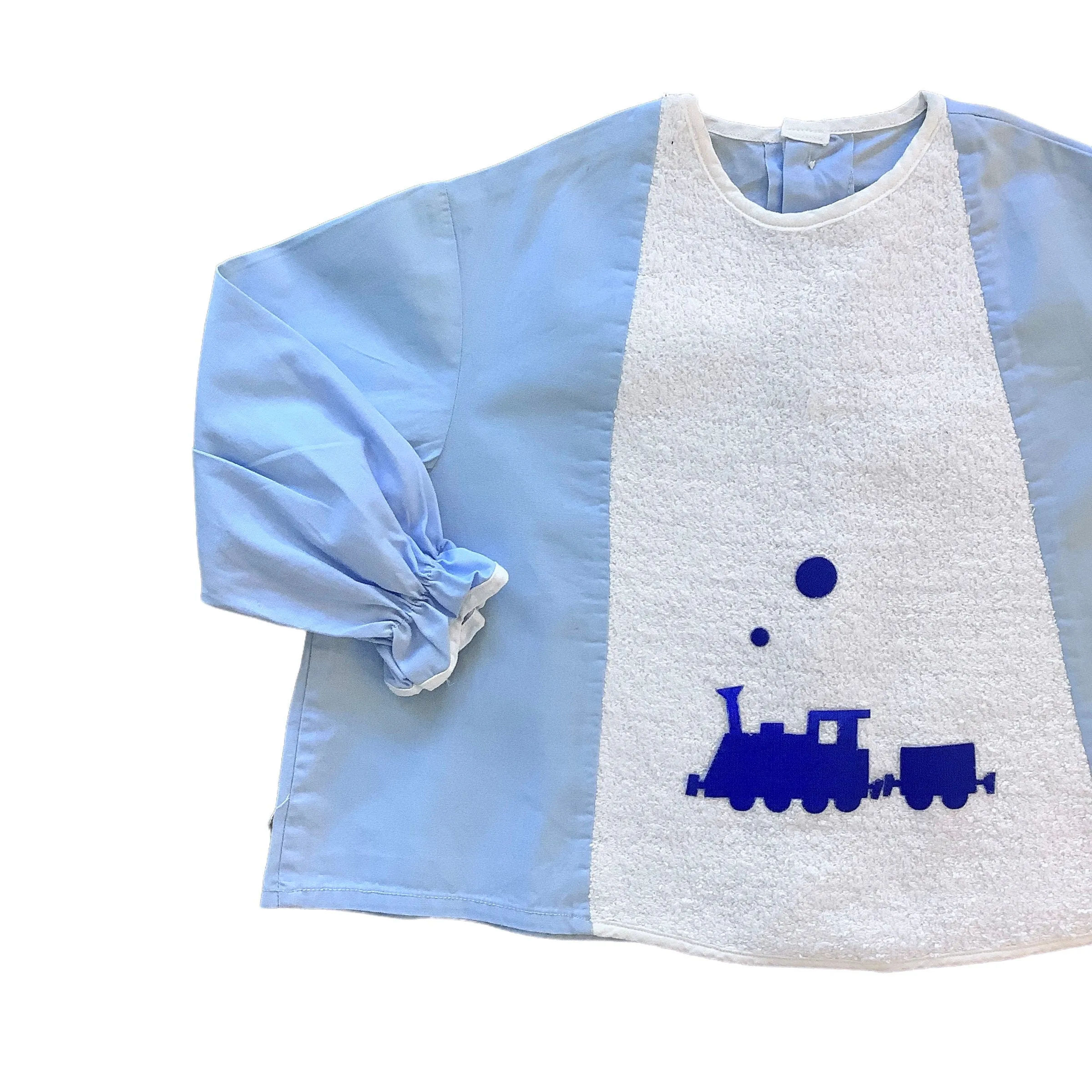 Vintage 60s Blue "Tchoo-tchoo" Top/Blouse  / 9-12 Months