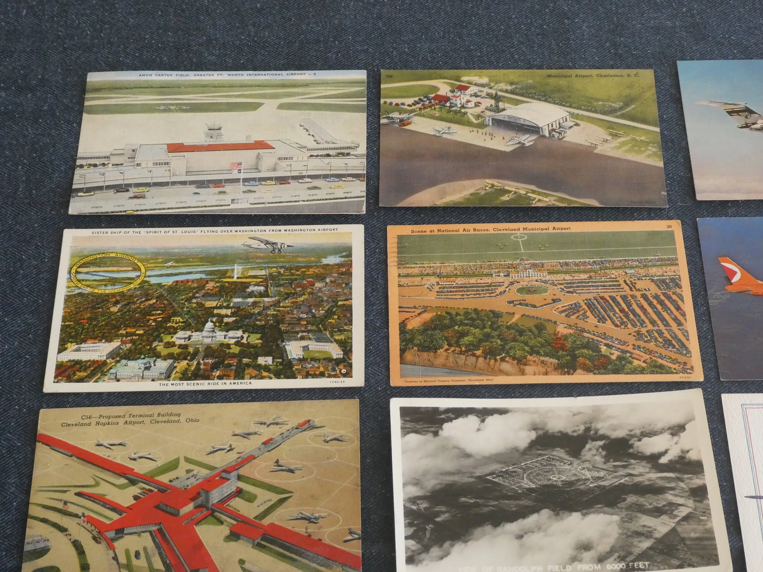 Vintage Aviation Postcards, c. 1940-1970s - Lot of 14 Cards