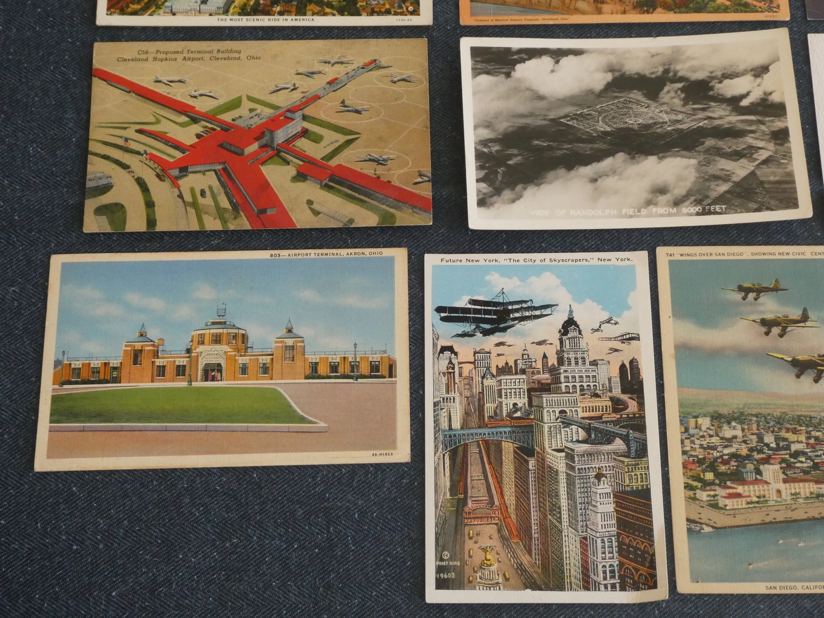 Vintage Aviation Postcards, c. 1940-1970s - Lot of 14 Cards