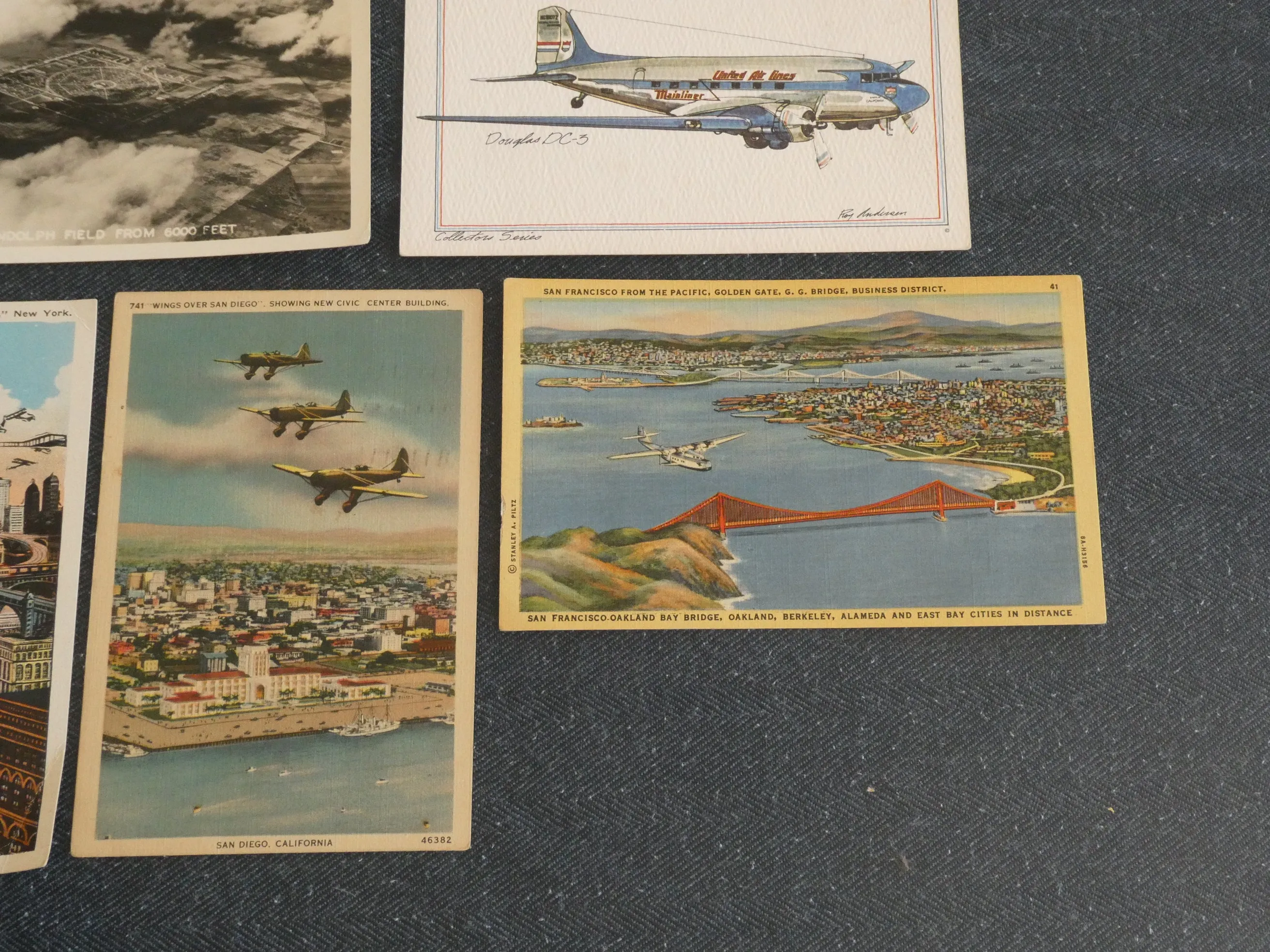 Vintage Aviation Postcards, c. 1940-1970s - Lot of 14 Cards