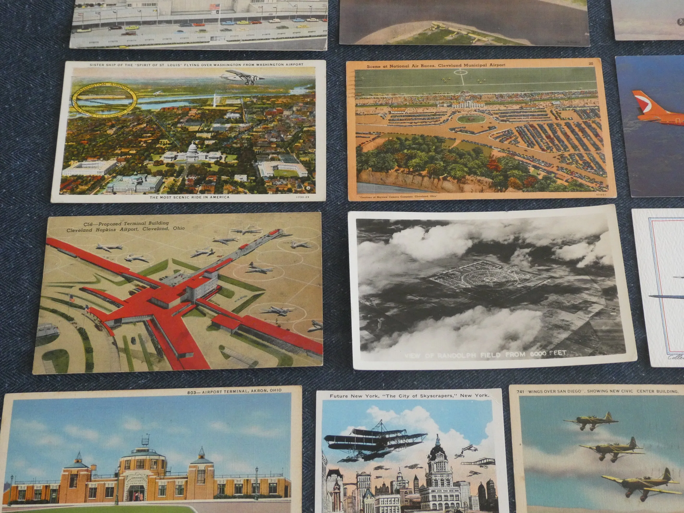 Vintage Aviation Postcards, c. 1940-1970s - Lot of 14 Cards